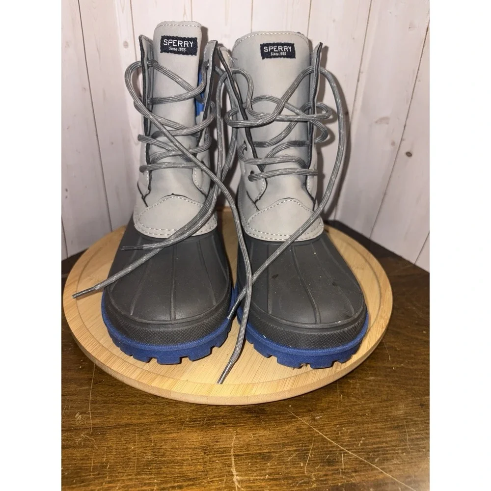 sperry harbor boot blue gray mens size 6